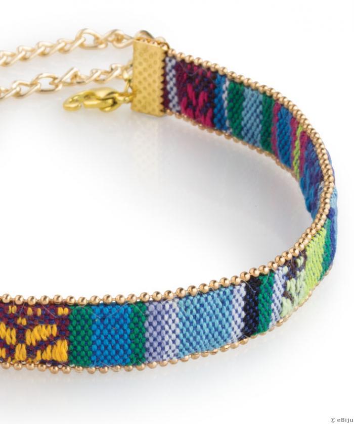 Színes textil choker